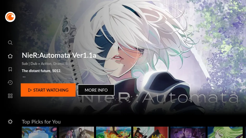 Crunchyroll website 
