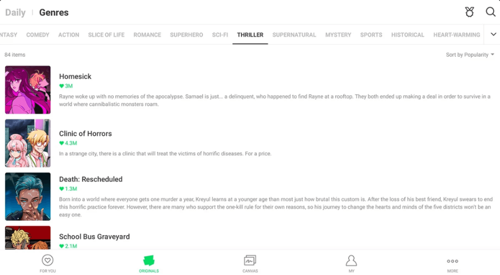 WEBTOON's Library
