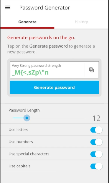 True Key Password Generator
